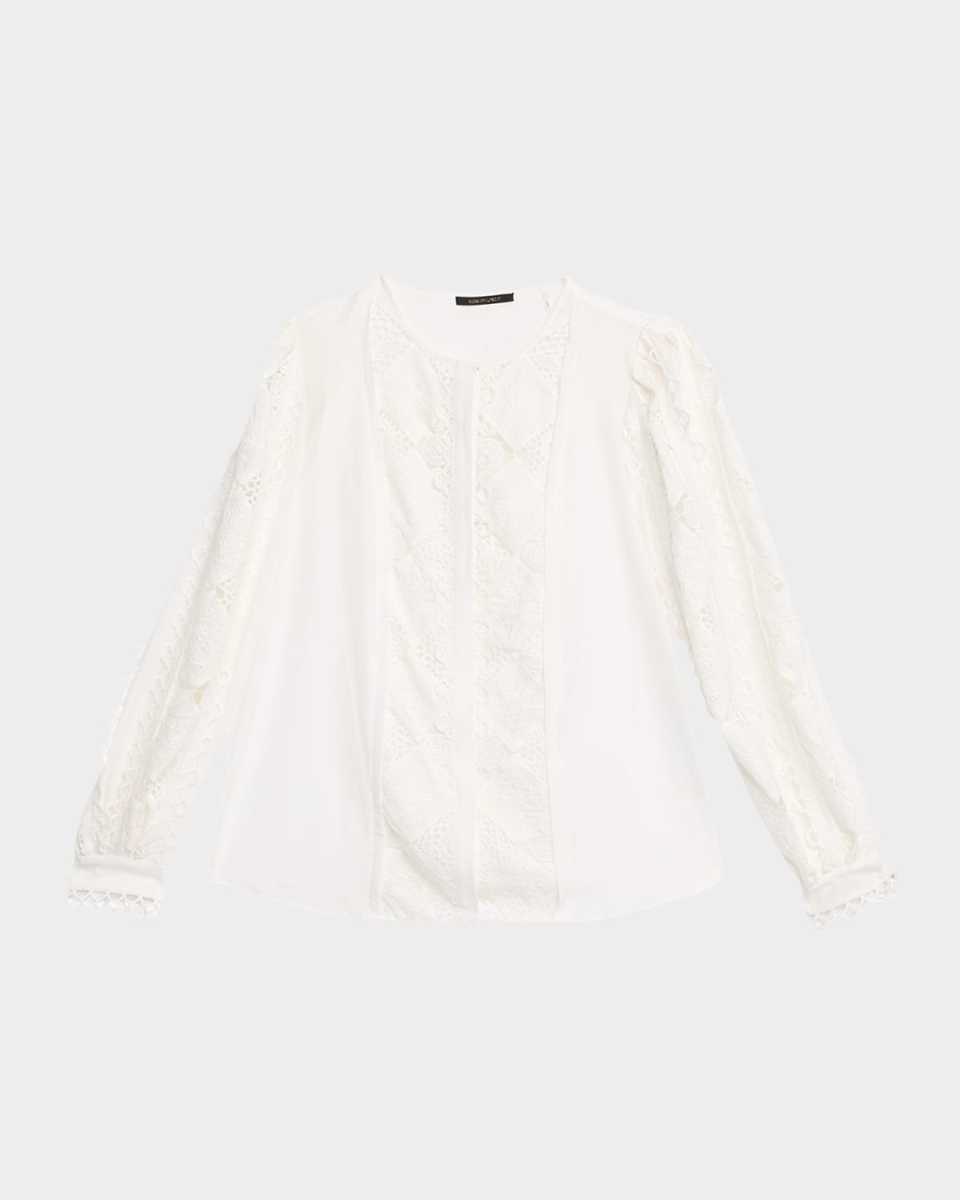 Novi Lace-Embellished Blous